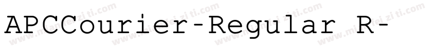 APCCourier-Regular R字体转换